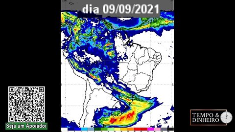 Radares mostram a formação das chuvas a partir do dia 16, que deverão chegar ate o centro-oeste