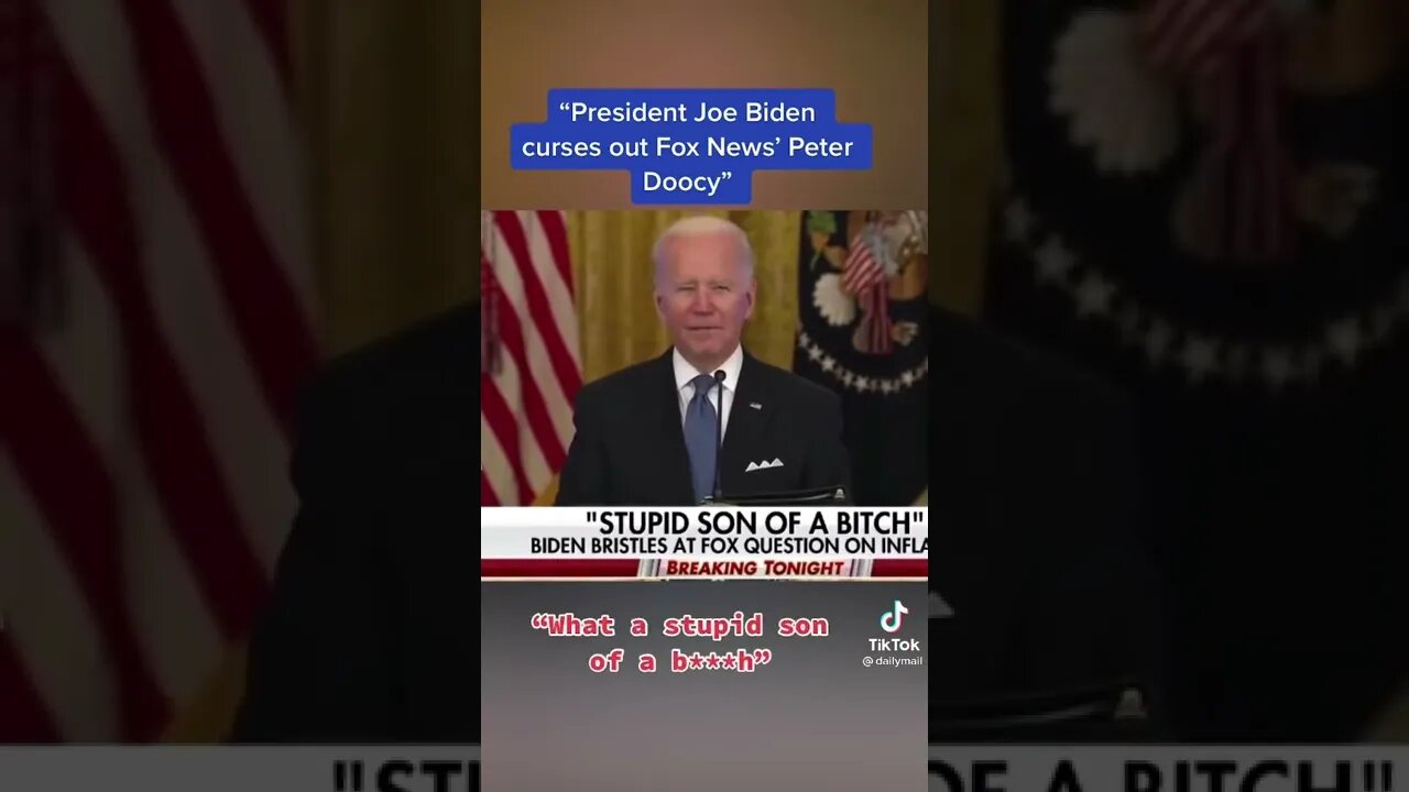 Joe Biden Calls Reporter An SOB!..The President And The Hot Mic #shorts