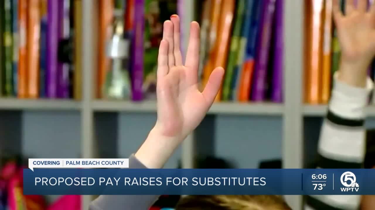 Palm Beach County substitute teachers could get pay raise