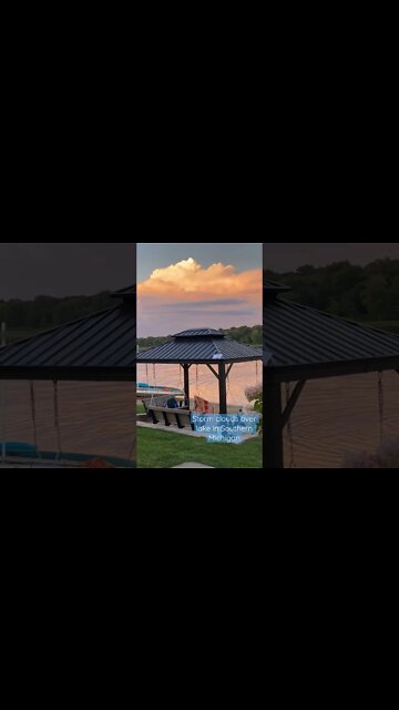 Storm clouds over lake in Southern Michigan