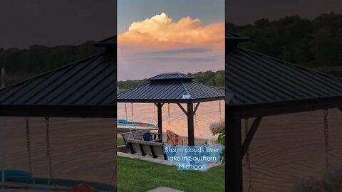 Storm clouds over lake in Southern Michigan