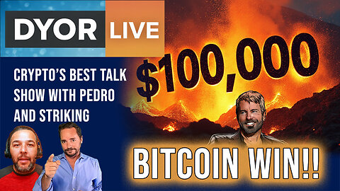 DYOR Live: Bitcoin hit RECORD All Time High! 100,000 USD