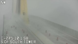 Skyway Bridge during Tropical Storm Nicole