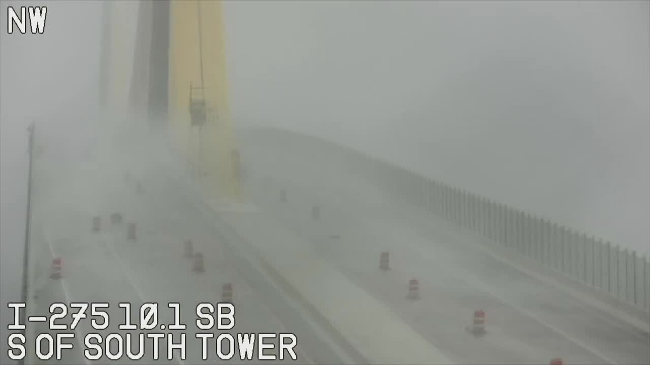 Skyway Bridge during Tropical Storm Nicole