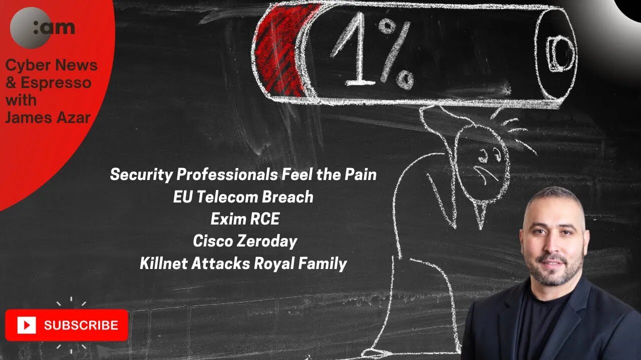 🚨 Cyber News: Security Professionals Feel the Pain, EU Telecom Breach, Exim RCE, Cisco Zeroday