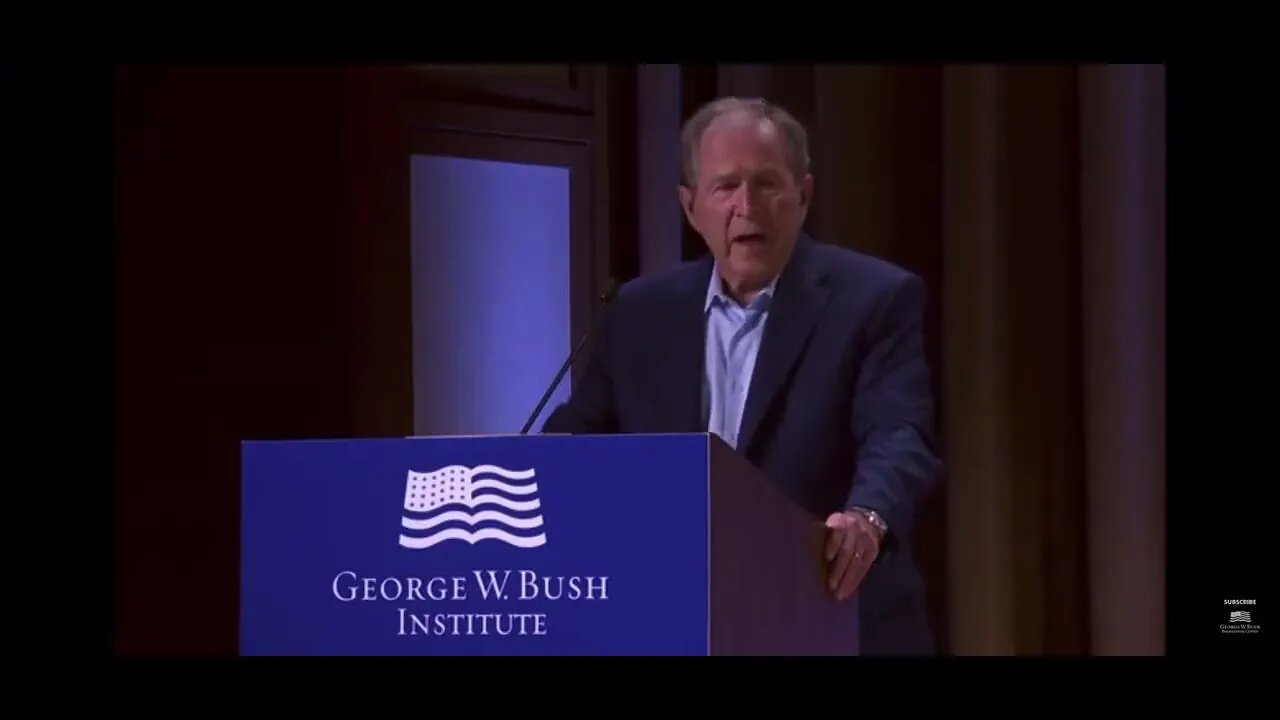 George W. Bush condemns ‘unjustified’ invasion of Iraq. Oops, Ukraine!