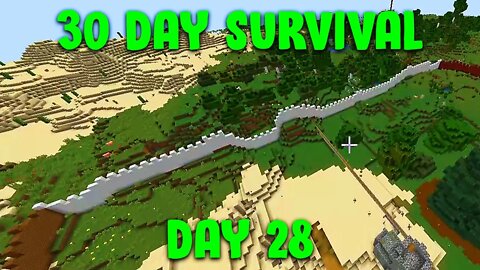 I Built A 4 Part Wall Around My Base | Minecraft - 30 Day Survival Day #28