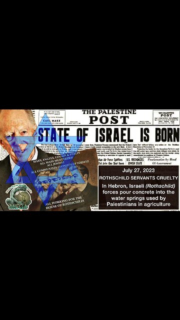 July 27, 2023 ROTHSCHILD ISRAELI SERVANTS CRUELTY - In Hebron Israeli Rothschild forces pour concrete into the water springs used by Palestinians in agriculture