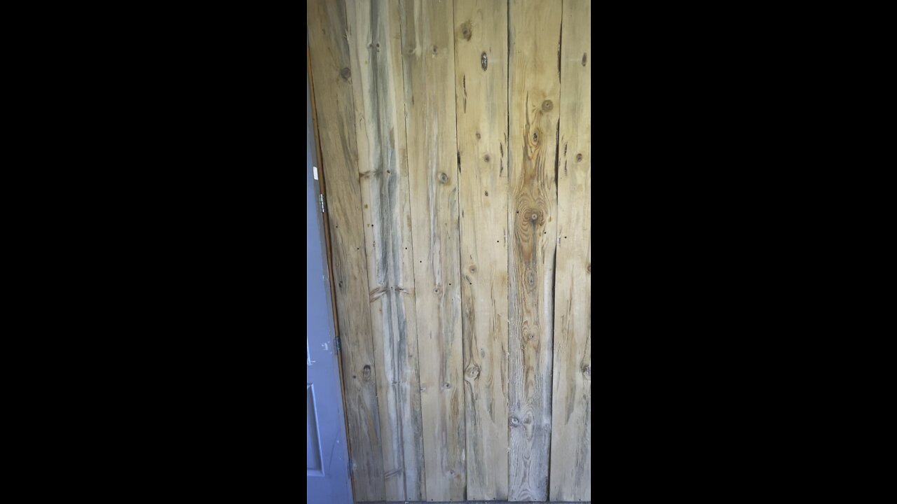 Blue pine wall