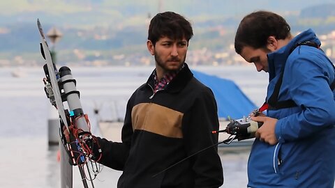 This Drone can fly and swim in water