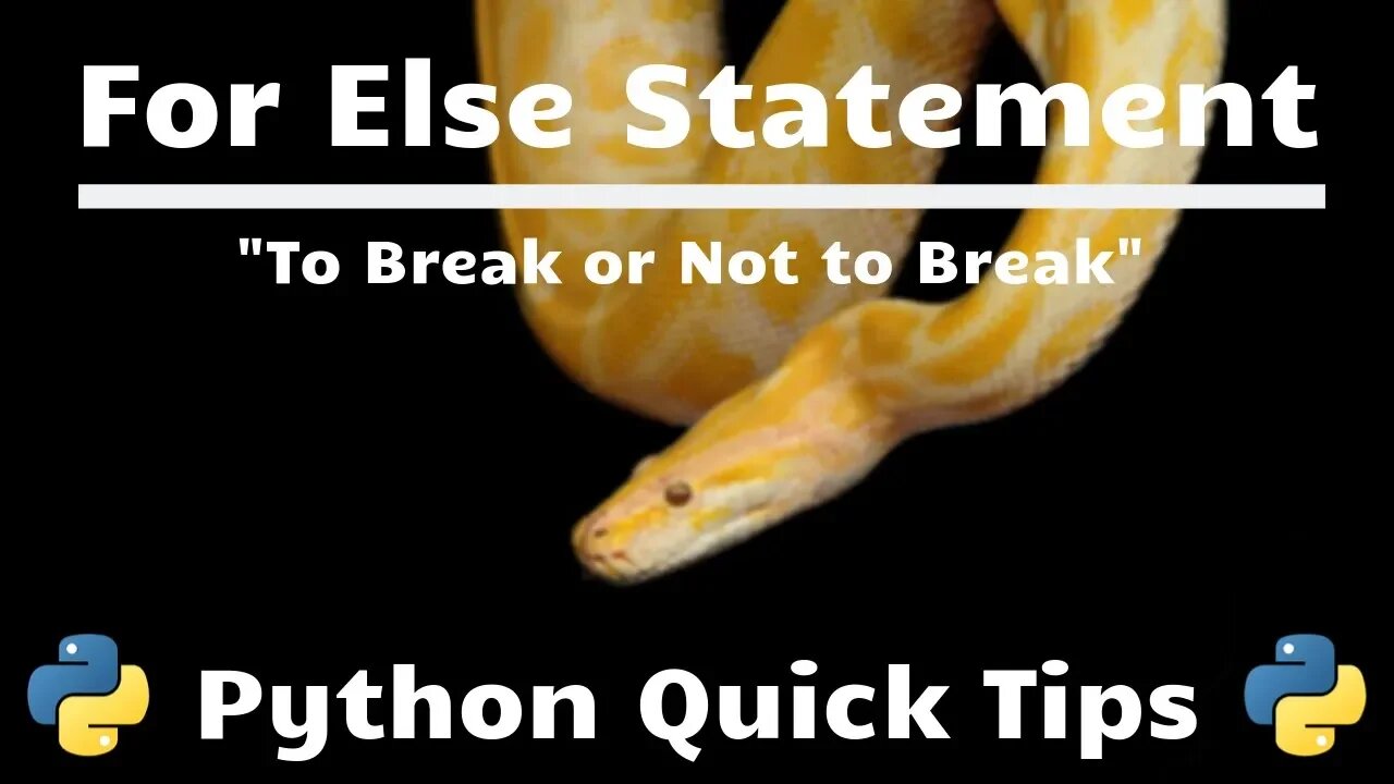 Python For Else Statement - Python Quick Tips