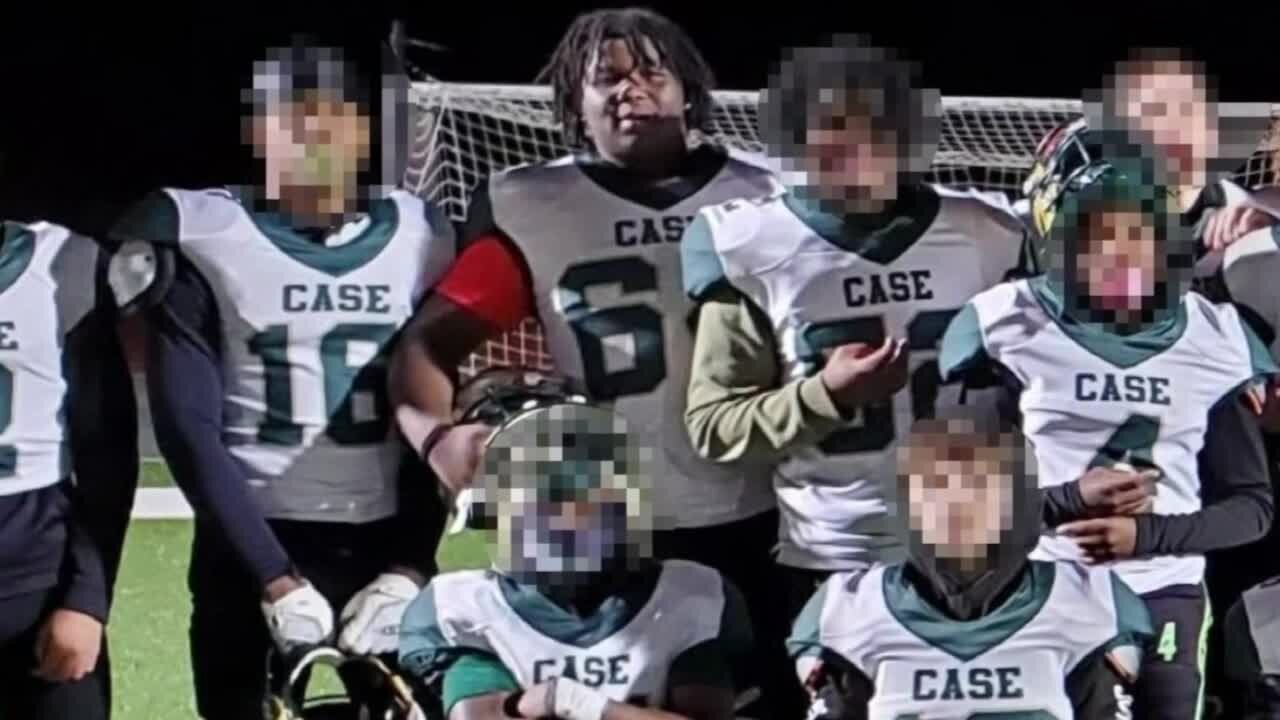 Football team honors 16-year-old shot near Case High School during game