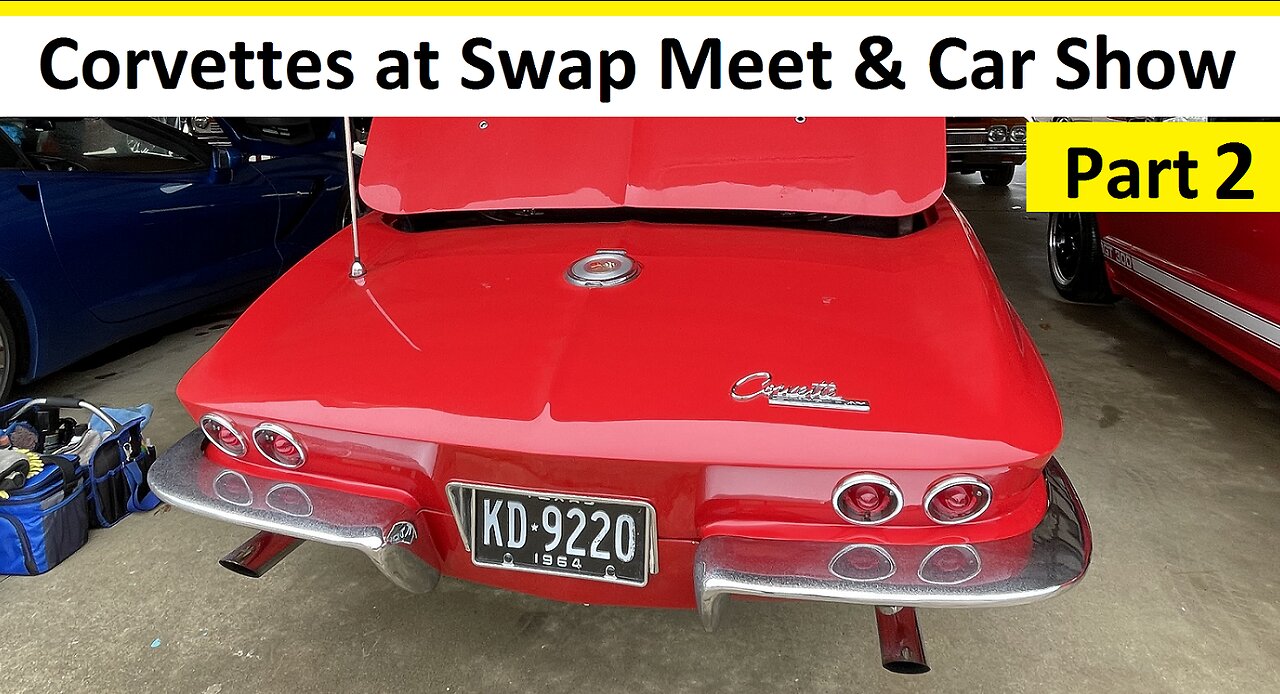 Corvettes at Swap Meet & Car Show | Chevy Corvettes from the 70s to present