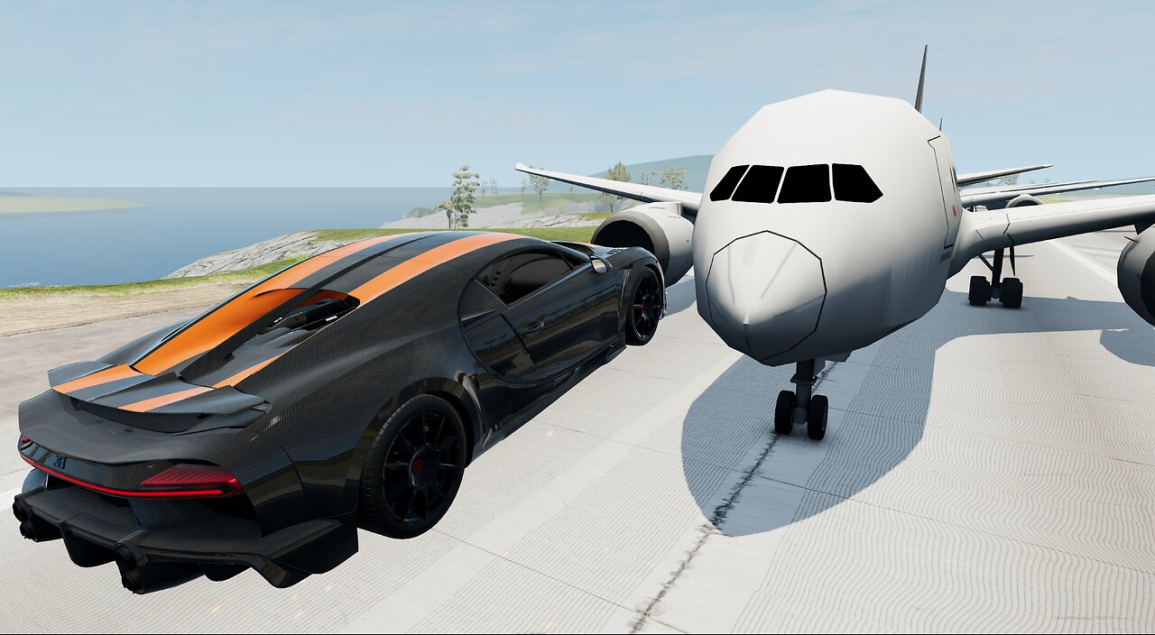 Satisfying Car Crashes on AEROPLANE | Beamng.Drive car simulator