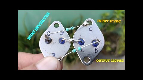 DIY MINI INVERTER WITH TRANSISTOR 2N3055