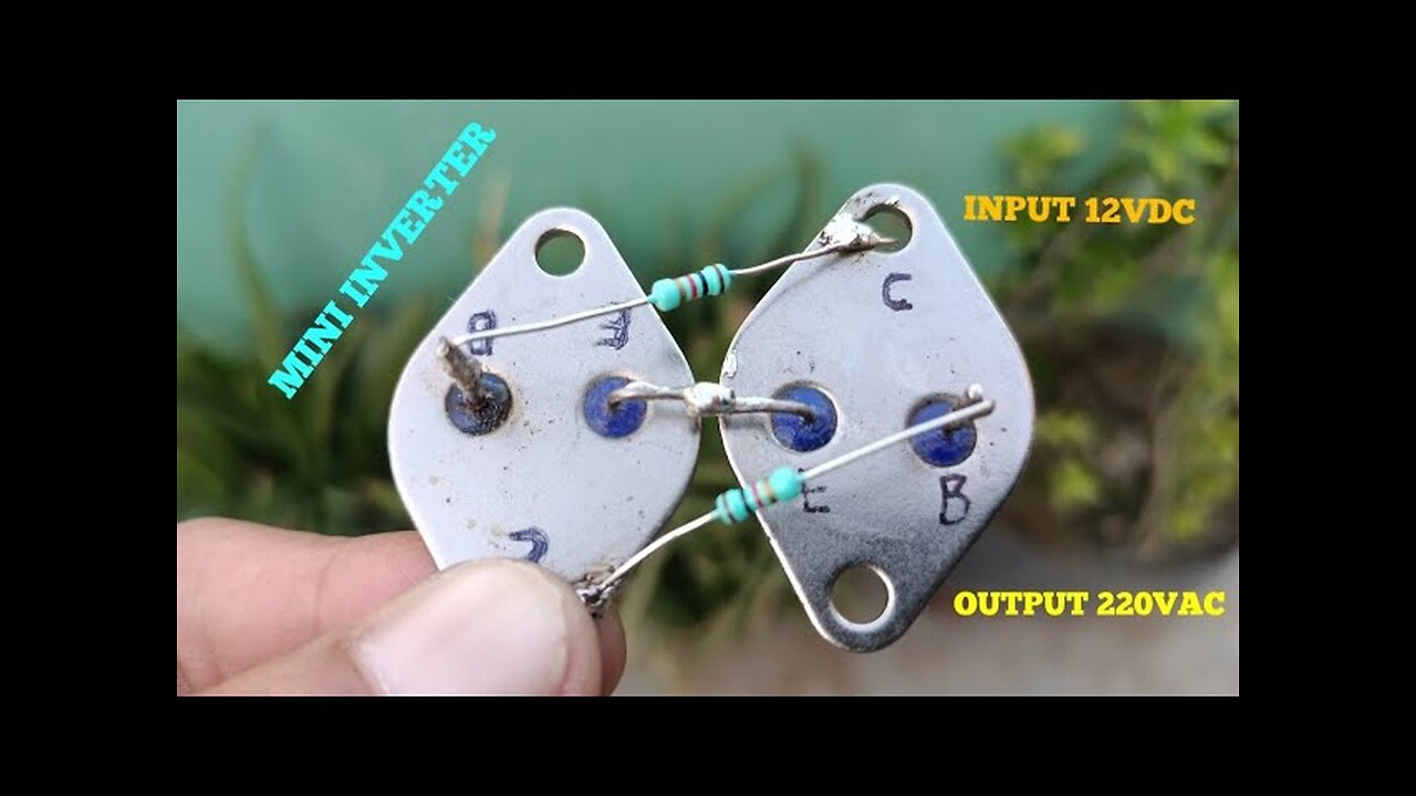 DIY MINI INVERTER WITH TRANSISTOR 2N3055