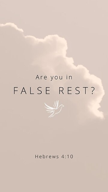 How to stop working and start resting | Hebrews 4:10