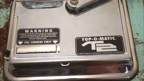 Top-O-Matic T2 cigarette rolling machine Demonstrational