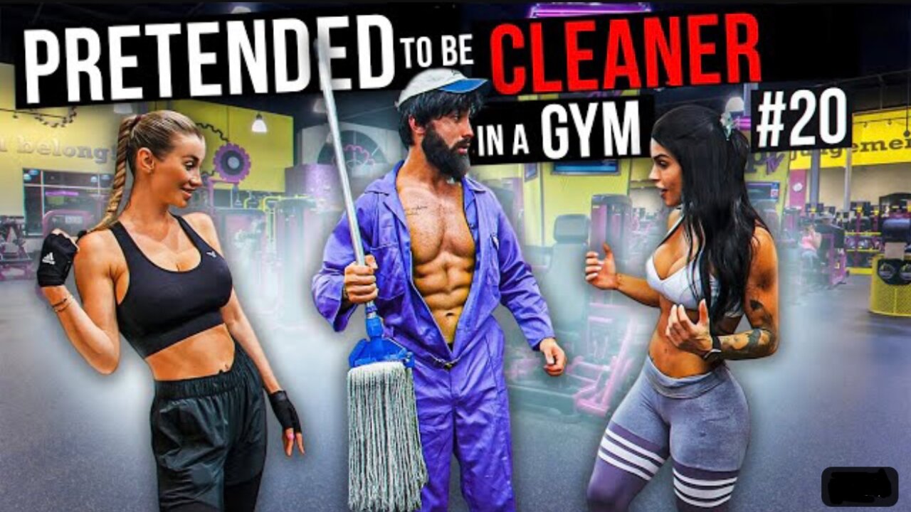 CRAZY CLEANER surprise GIRLS in a GYM prank | Aesthetics in public reactions