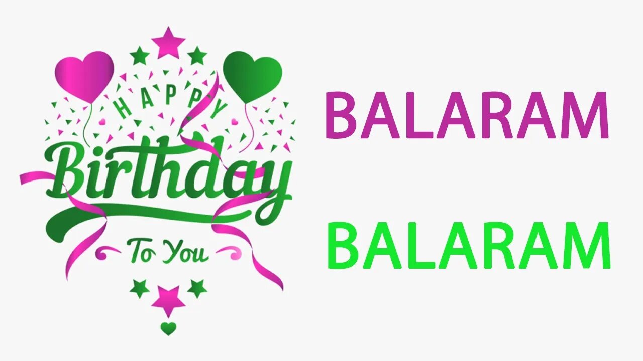 Happy Birthday to Balaram - Hindi Birthday Wish From Birthday Bash