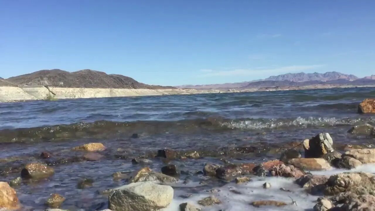 Lake Mead Sights and sound with the Moon over the Valley 10-3-23