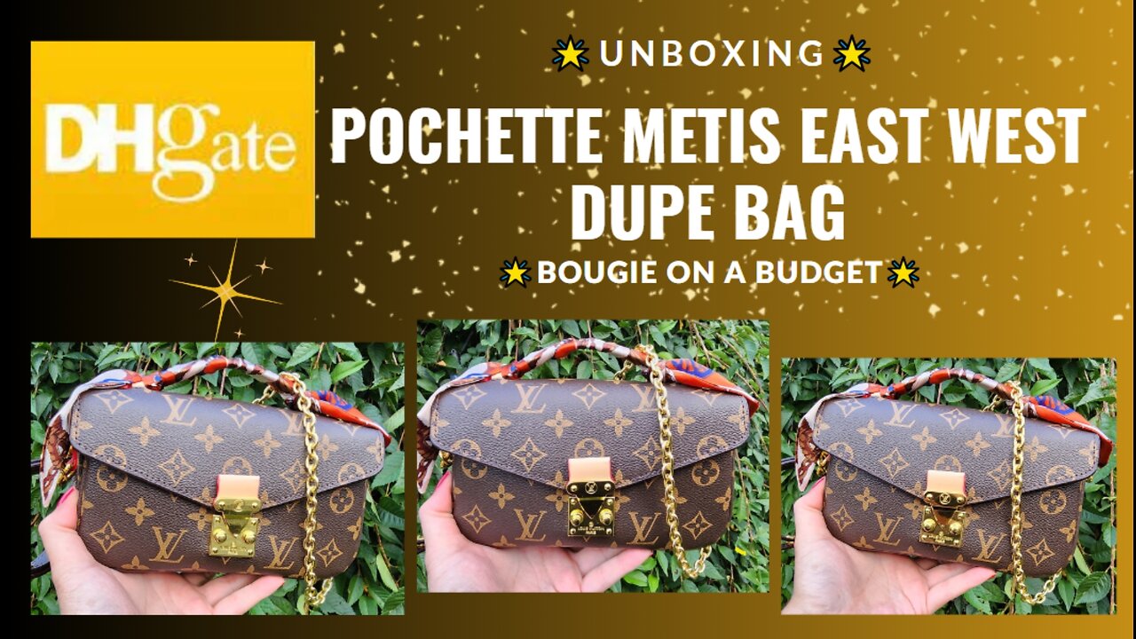 DHgate Louis Vuitton Style Pochette Metis East West Brown Monogram Dupe Bag Unboxing & Review