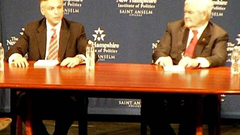 Gov huntsman and Speaker Gingrich on Iran and nukes at st Anselm.AVI