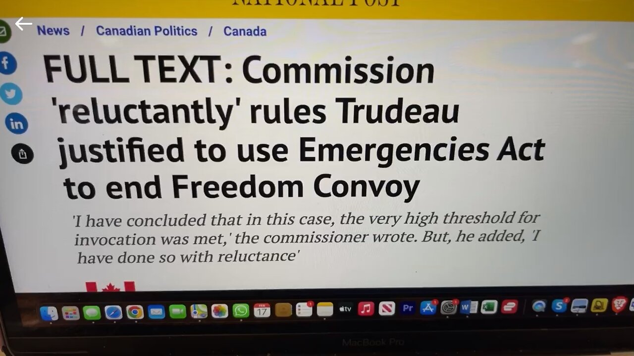 Laura Lynn Canada : Justin Trudeau : truckers