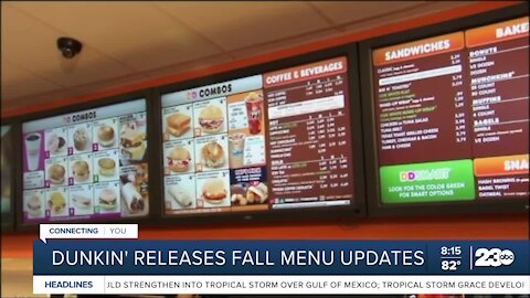 Dunkin Donuts fall season menu released