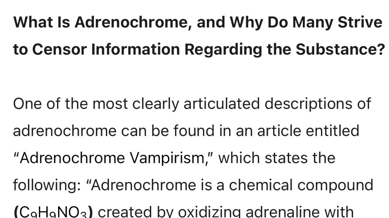 Adrenochrome