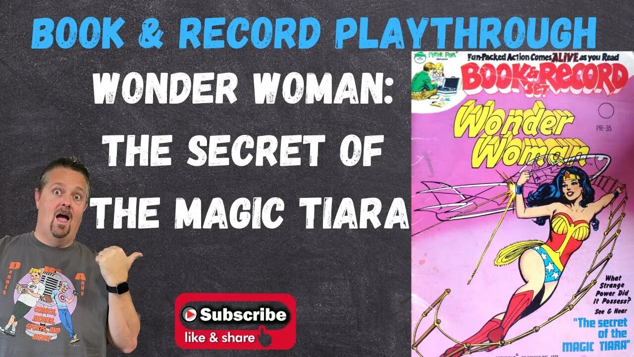 Playthrough of the Vintage Wonder Woman The Secret of the Magic Tiara Book and Record Set 1978 PR35