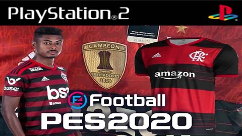 PES 2020 PS2 100% ATUALIZADO FLAMENGO COM NOVO PATROCÍNIO AMAZON