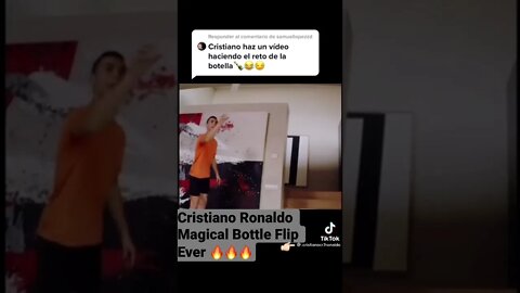 Cristiano Ronaldo Magical Bottle Flip Ever 🔥🔥🔥#shorts - @.cristianocr7ronaldo On TikTok