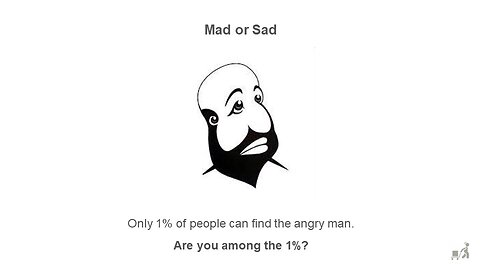 Only 1% Can Find The Sad Man | Solved