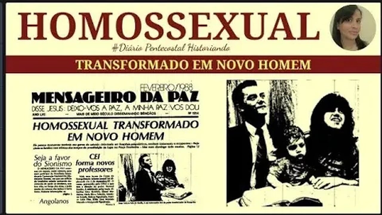 HOMOSSEXUAL TRANSFORMADO EM NOVO HOMEM | TESTEMUNHO PUBLICADO NO JORNAL MENSAGEIRO DA PAZ