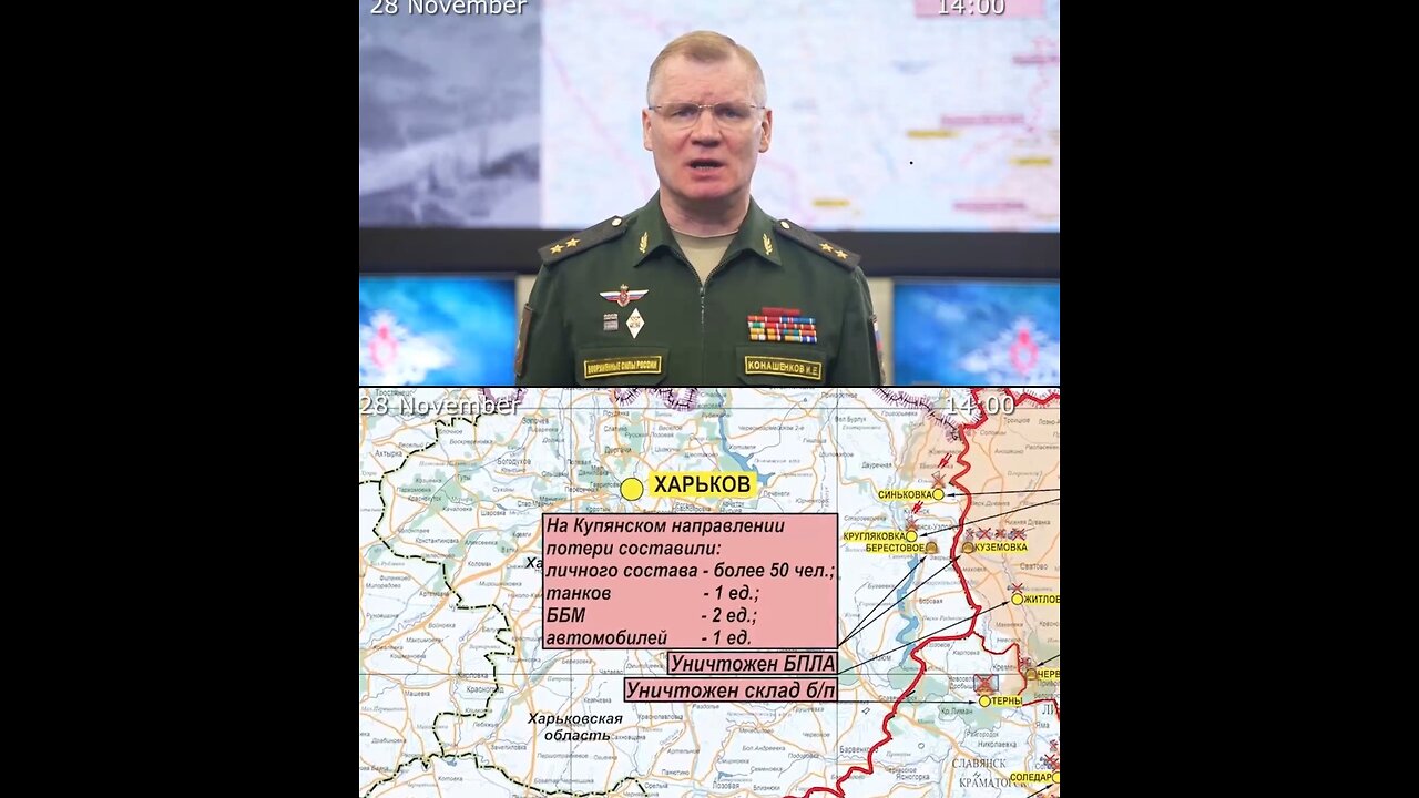 28.11.22 ⚡Russian Defence Ministry report on the progress of the deNAZIfication of Ukraine