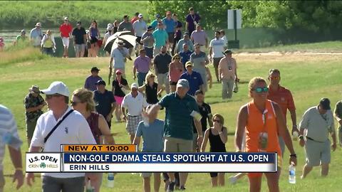 Non-golf drama steals spotlight at U.S. Open