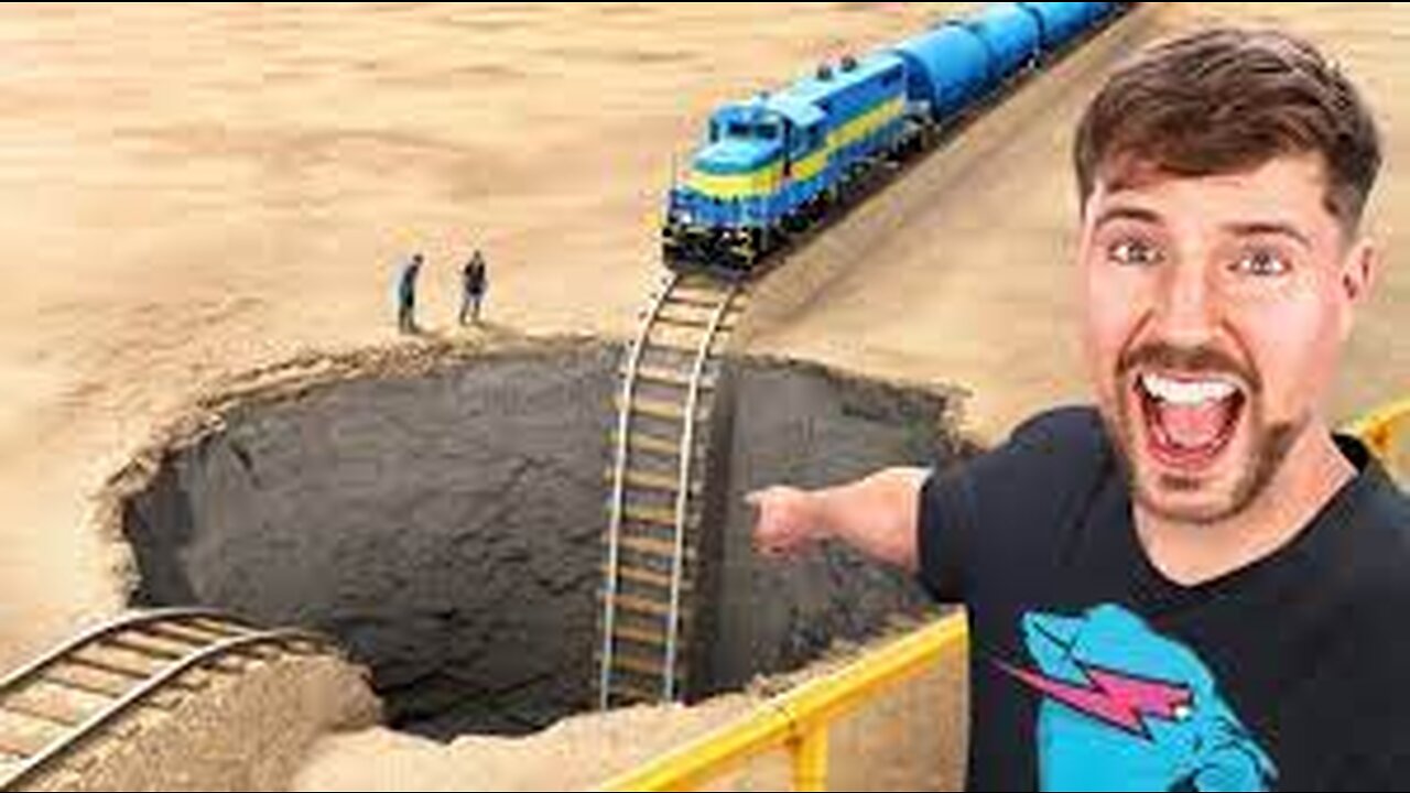 Battle Between Train and Enormous Pit