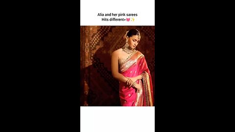 Alia in pink saree