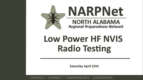 2023-04-23: Low Power HF NVIS Radio Testing