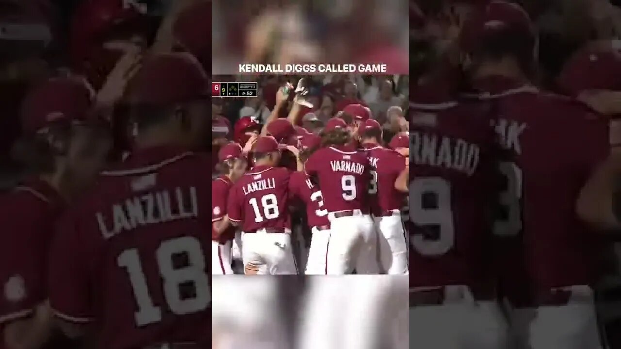 KENDALL DIGGS CALLED GAME.. Arkansas vs Ole Miss Walk Off