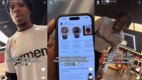 Jeremie Frimpong Ask Victor Boniface to Buy Him €120k Patek Philippe for His Birthday