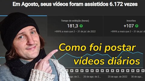 Minha jornada postando vídeos diariamente - #DESAFIODEAGOSTO #vídeo31