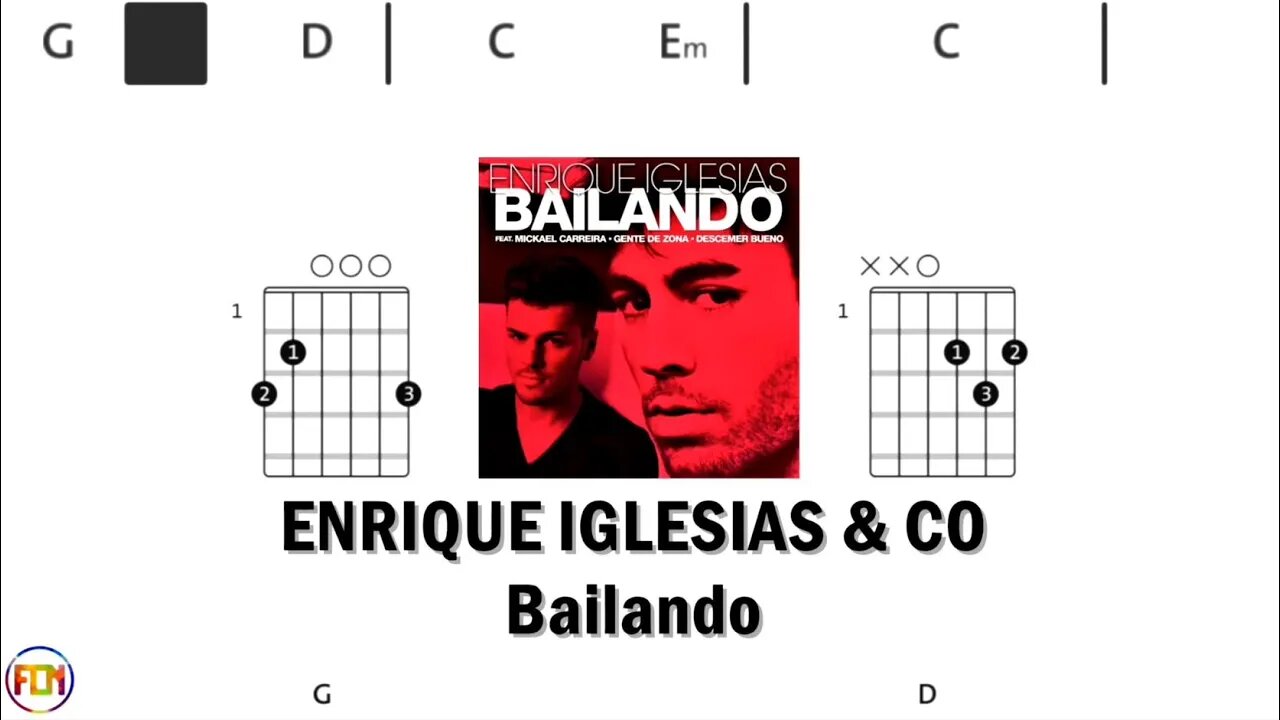 ENRIQUE IGLESIAS & DESCEMER BUENO GENTE DE ZONA Bailando - Guitar Chords & Lyrics HD