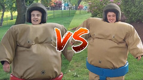 I challenged Nicky to a Sumo Wrestling battle! ft. Nicolas Pecora