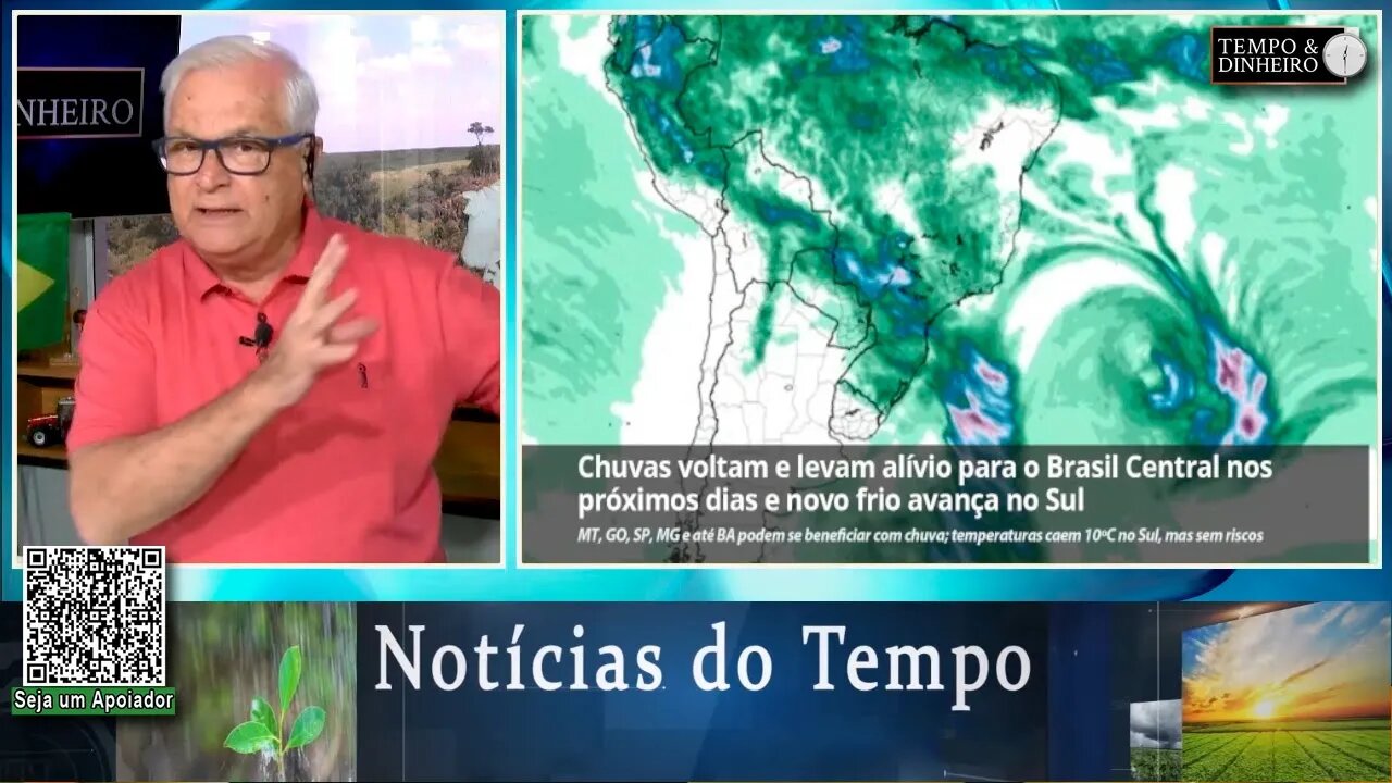 Previsão do tempo indica chuvas no Brasil Central