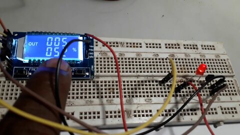 Clocking an LED using a small signal generator...