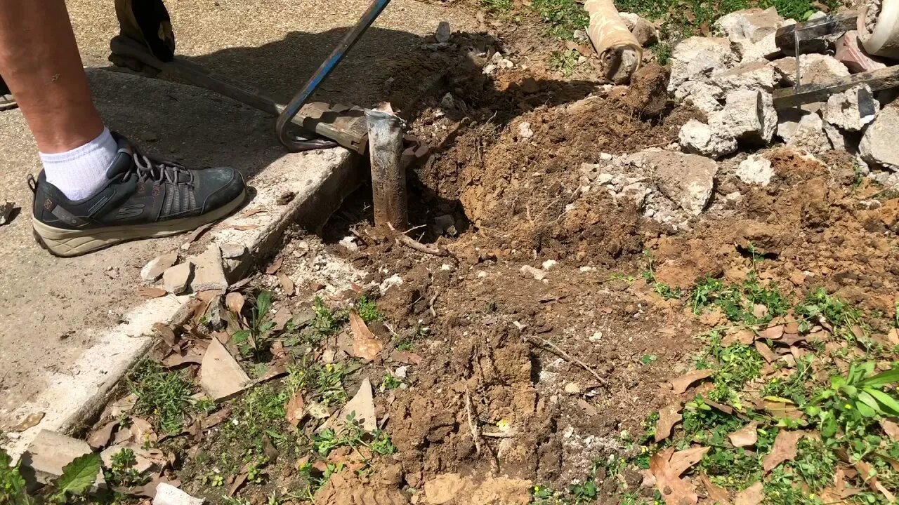 Prepping the slab for a new carport