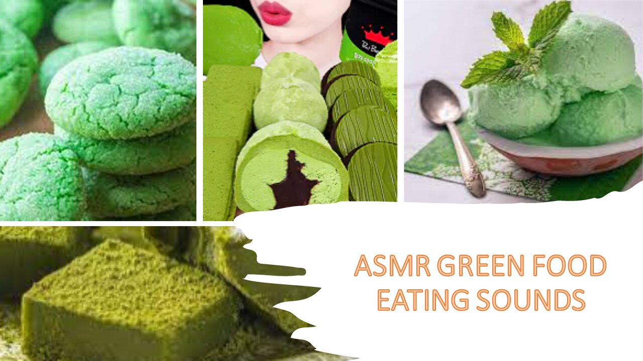 🍽️💚🍫🍦🍚 ASMR Eating Sounds of Green Food, Chocolate, Ice Cream, and Rice Cake to Relax You!