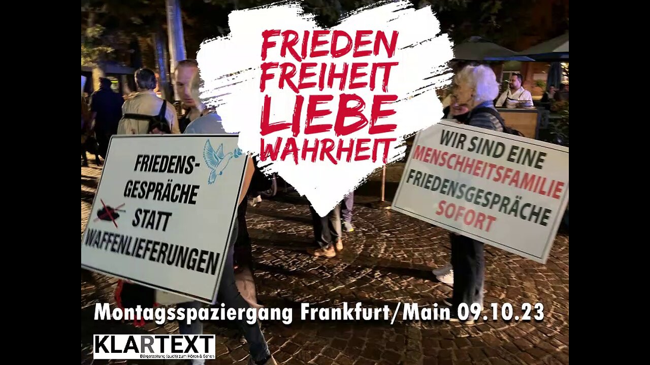 Montagsspaziergang Frankfurt/Main - Wahlnachlese - Krieg & Frieden